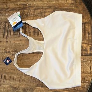 NWT White Champion Core Racerback Sports Bra